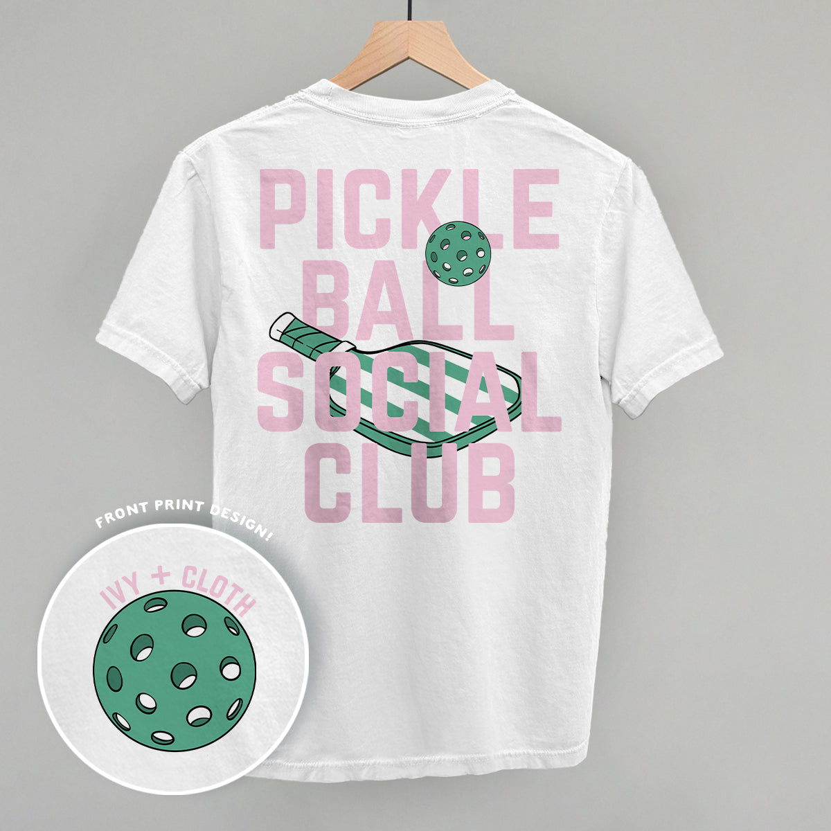 Pickleball Social Club Pink & Green Back-Print Apparel