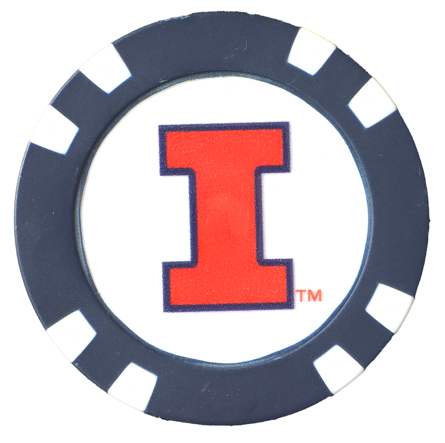 Officially Licensed Illinois Fighting Illini Poker Chip Ball Marker