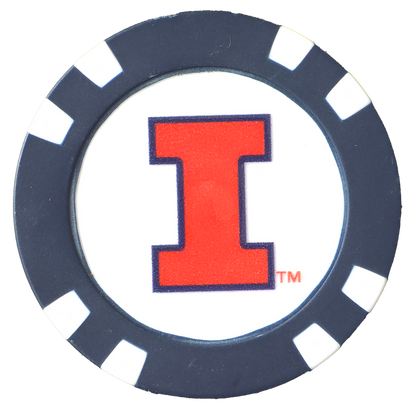 Officially Licensed Illinois Fighting Illini Poker Chip Ball Marker