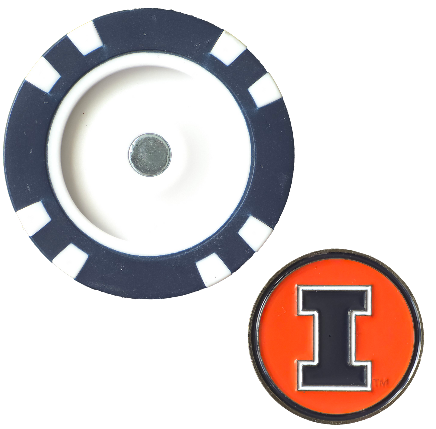 Officially Licensed Illinois Fighting Illini Poker Chip Ball Marker