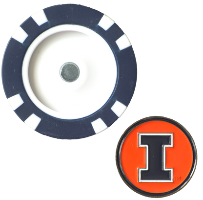 Officially Licensed Illinois Fighting Illini Poker Chip Ball Marker