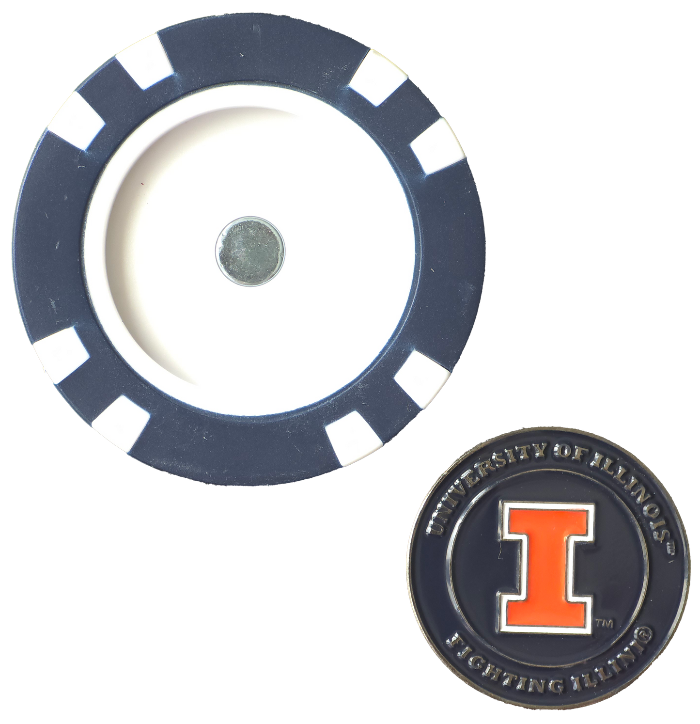 Officially Licensed Illinois Fighting Illini Poker Chip Ball Marker