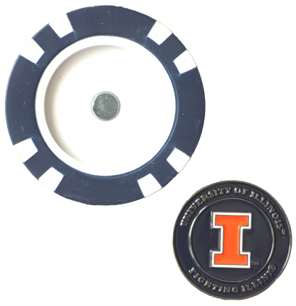 Officially Licensed Illinois Fighting Illini Poker Chip Ball Marker