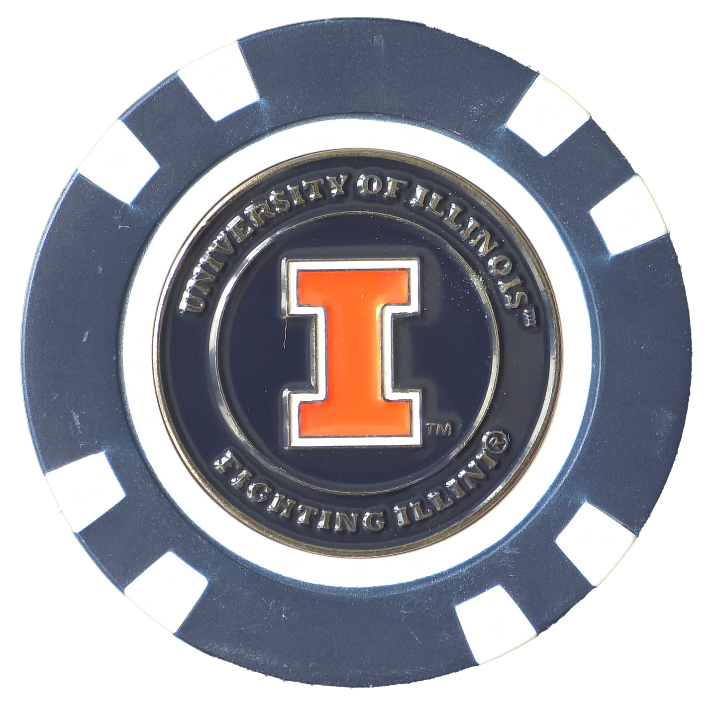 Officially Licensed Illinois Fighting Illini Poker Chip Ball Marker