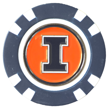 Officially Licensed Illinois Fighting Illini Poker Chip Ball Marker