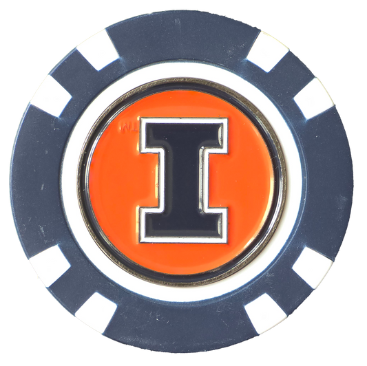 Officially Licensed Illinois Fighting Illini Poker Chip Ball Marker