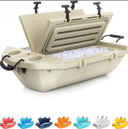 Cuddy Floating Cooler and Dry Storage Vessel – 40QT  Amphibious Hard Shell Design - Multiple Color Options