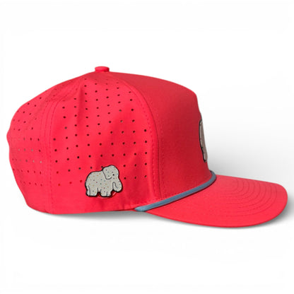 Frosted Elephant Golf Hat | Snapback Cap | Built-in Magnetic Ball Marker Holder + Marker Included | Adjustable | Elephant Cookie Pink