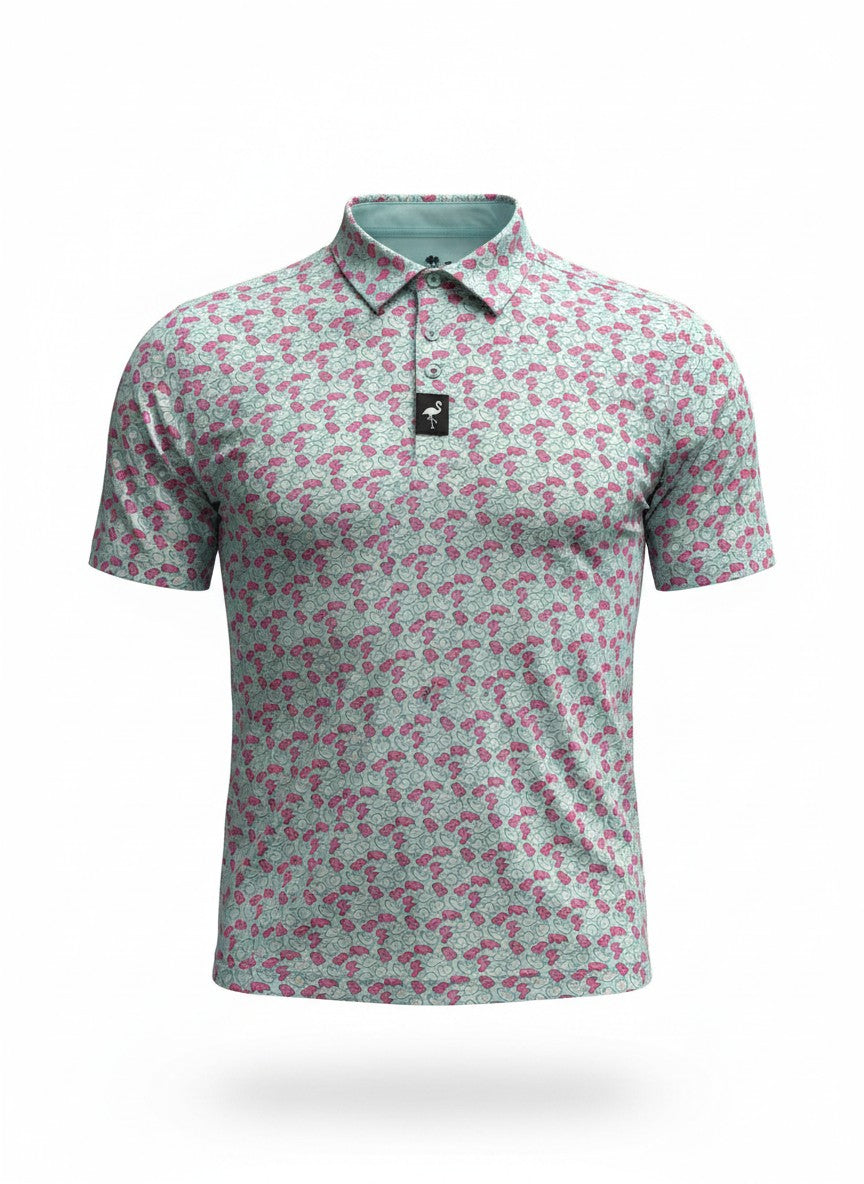Men's Frosted Animal Cookies Golf Polo | Moisture-Wicking Performance Stretch Golf Shirt
