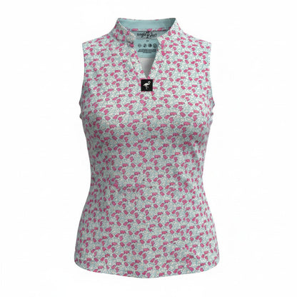 Women's Frosted Animal Cookies Sleeveless Golf Polo | Moisture-Wicking Performance Golf Top