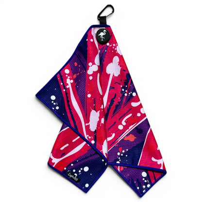 Galaxy Drip Golf Towel | 24” x 16” Microfiber Towel | Magnetic Clip & Carabiner | Premium Golf Accessory