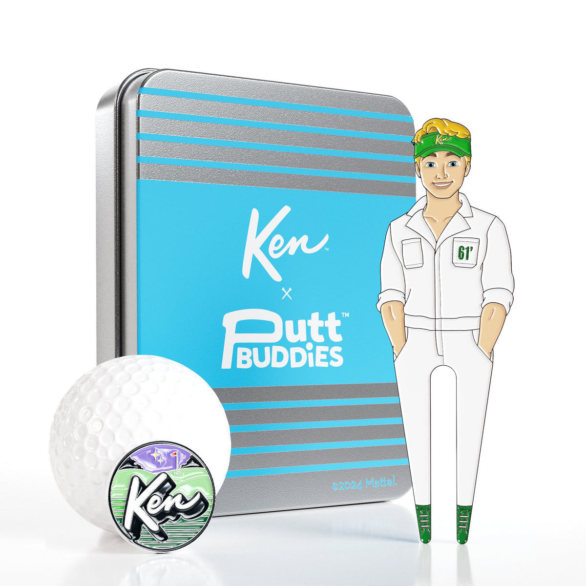 'Caddy Ken' Divot Tool and Golf Ball Marker Set
