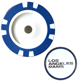 Officially Licensed Los Angeles Rams Poker Chip Ball Marker