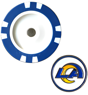 Officially Licensed Los Angeles Rams Poker Chip Ball Marker