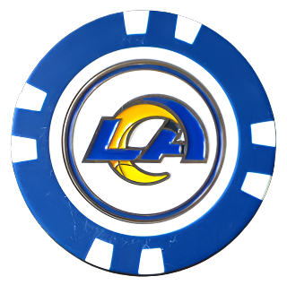 Officially Licensed Los Angeles Rams Poker Chip Ball Marker