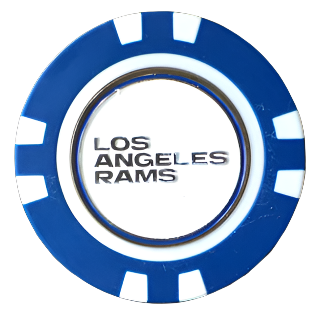 Officially Licensed Los Angeles Rams Poker Chip Ball Marker