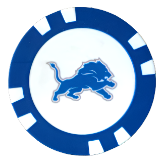 Officially Licensed Detroit Lions Poker Chip Ball Marker