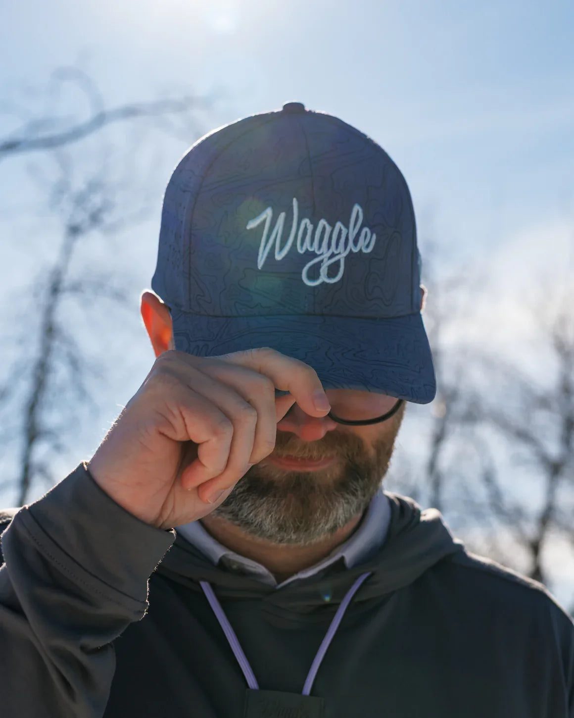 Waggle Low-Profile Snapback Hat - Loon Lake Topographic