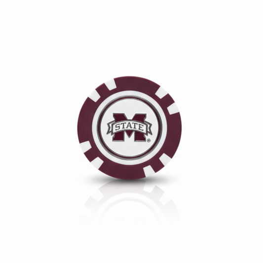 Logo of Mississippi State University on a white background