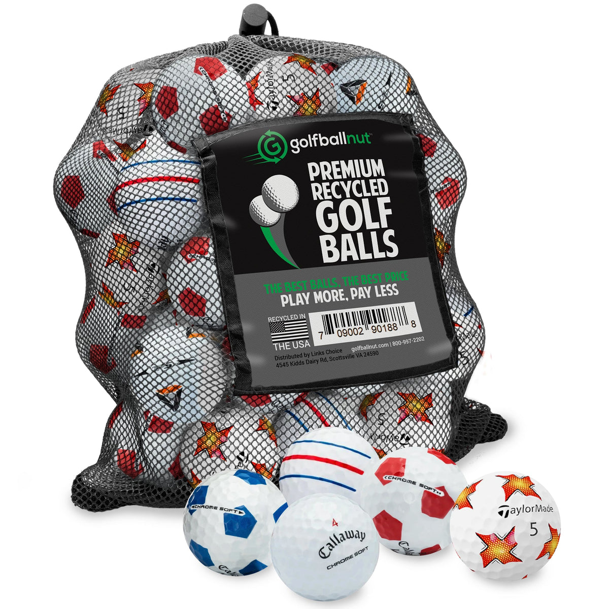 Used Callaway & TaylorMade Logo and Stripe Golf Balls - 48 - product detail 3
