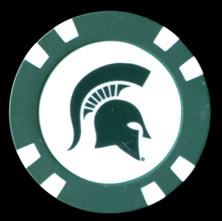 Officially Licensed Michigan State Spartans Poker Chip Ball Marker