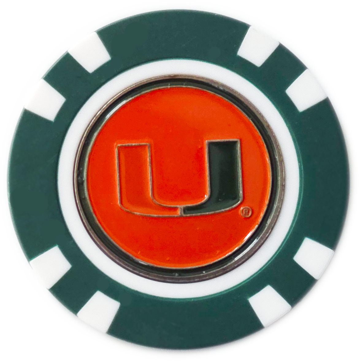 Officially Licensed Miami Hurricanes Poker Chip Ball Marker