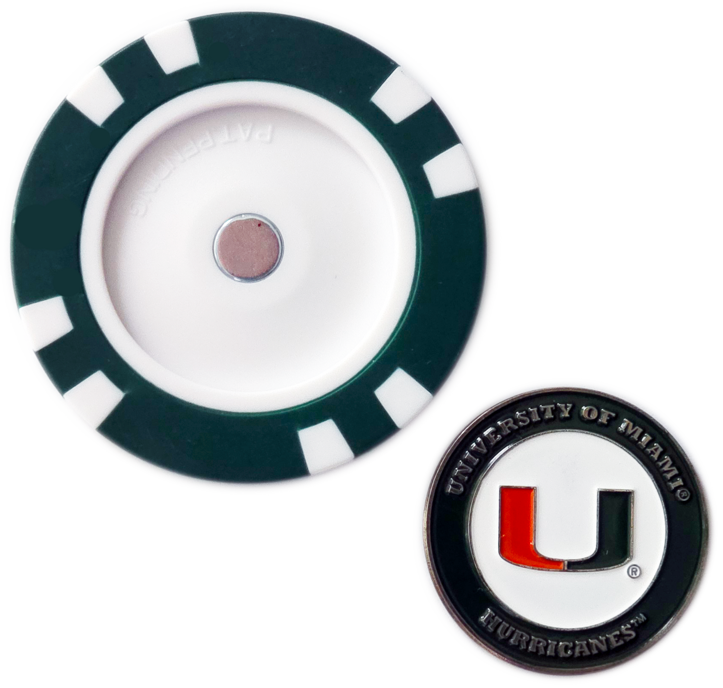 Officially Licensed Miami Hurricanes Poker Chip Ball Marker