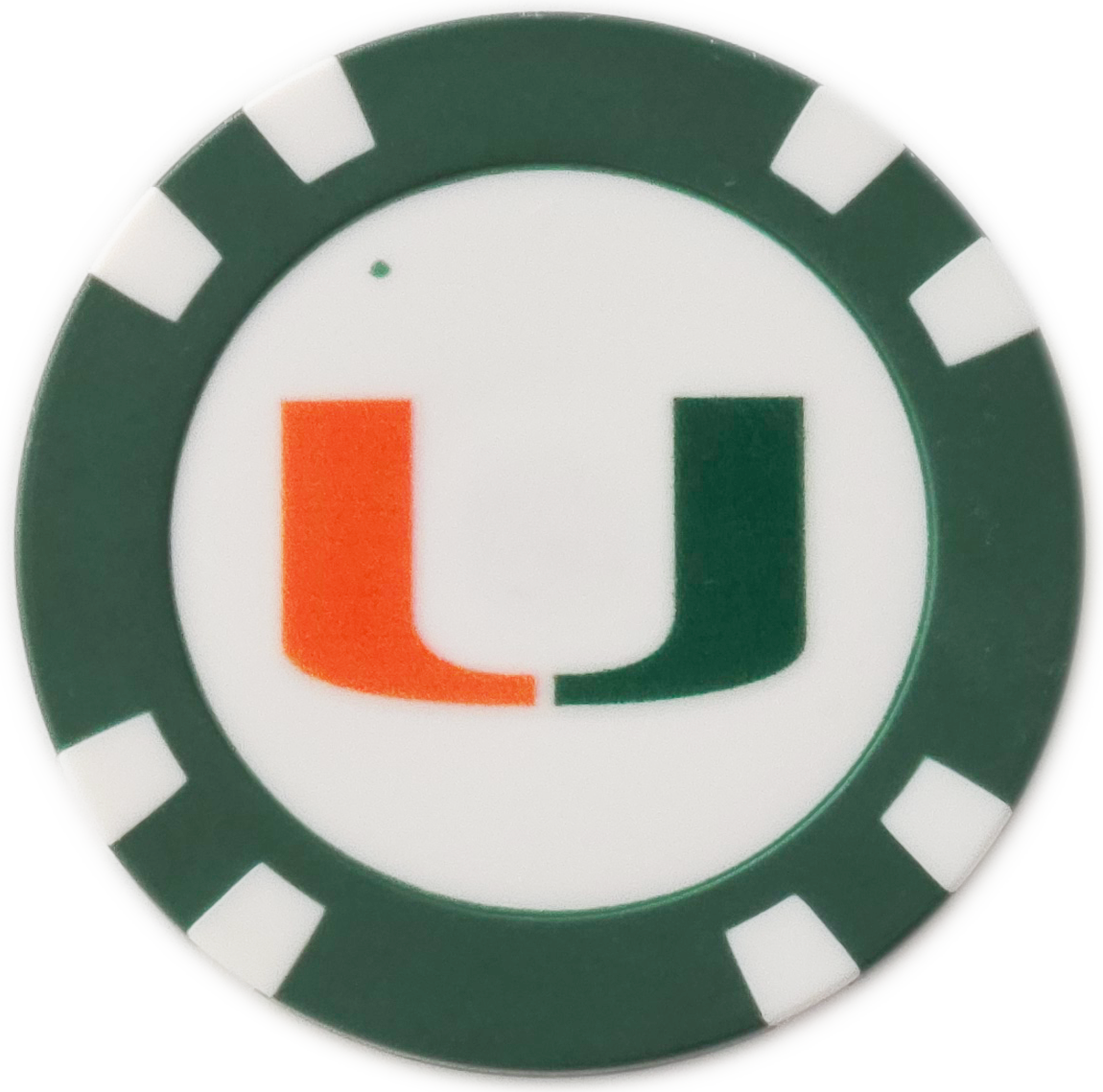 Officially Licensed Miami Hurricanes Poker Chip Ball Marker