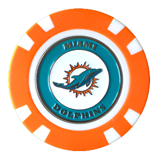 Officially Licensed Miami Dolphins Poker Chip Ball Marker