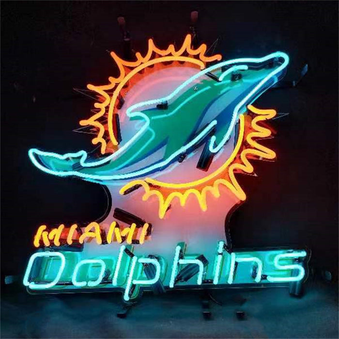 Miami Dolphins With Acrylic Logo Neon Signs Light