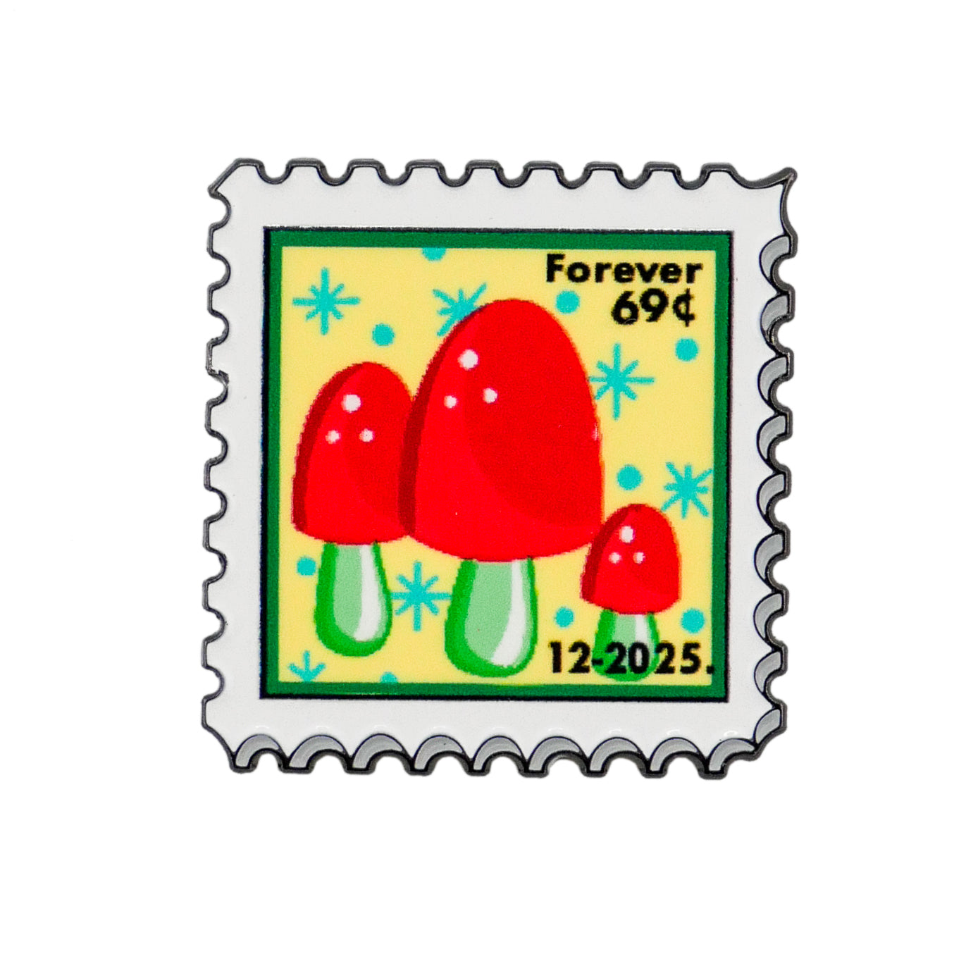 December Mushroom Stamp Ball Marker