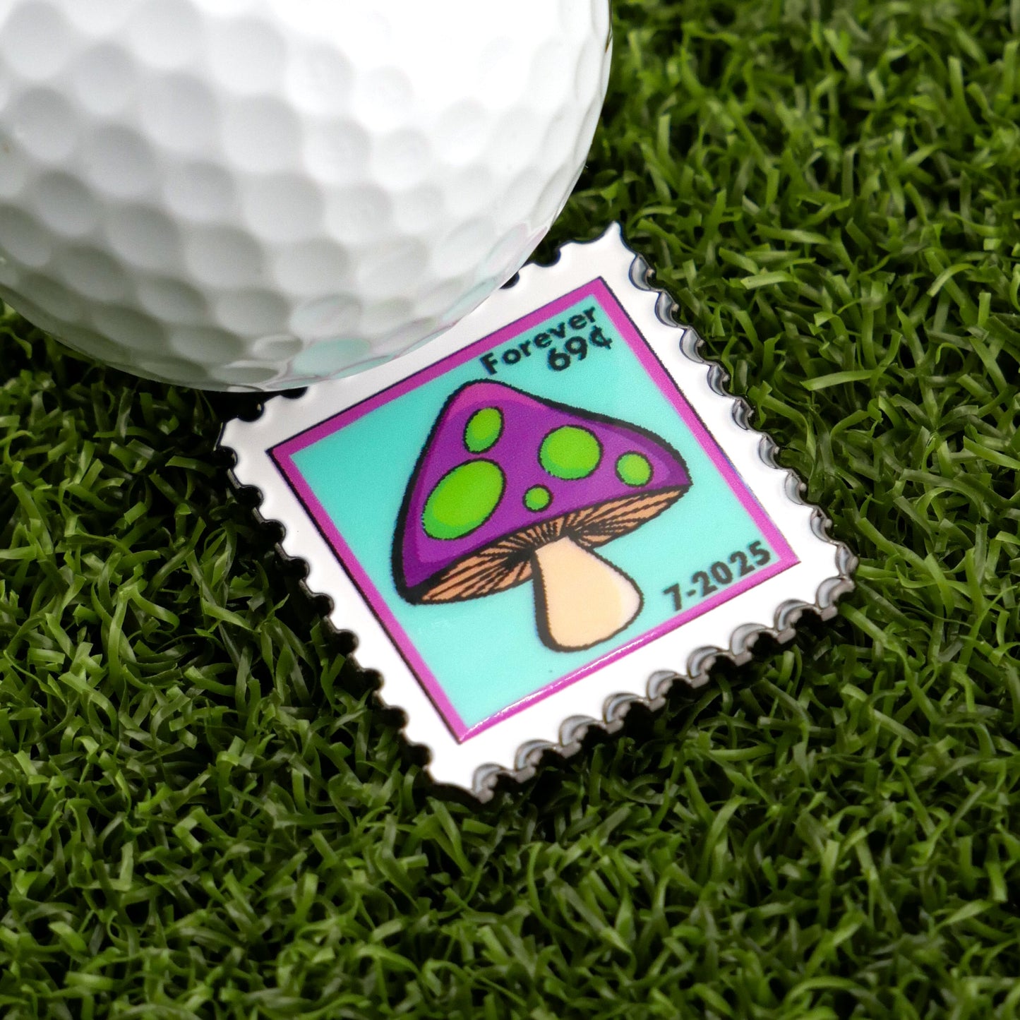 Mushroom Stamp 07/2025 Ball Marker