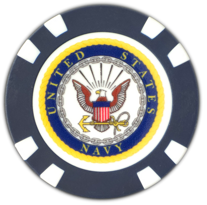 Officially Licensed U.S. Navy Poker Chip Ball Marker