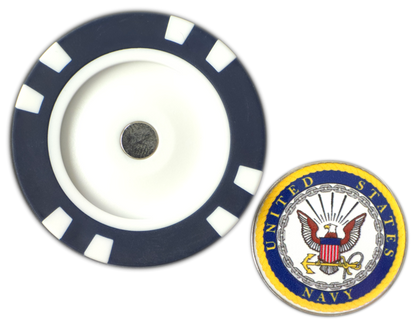 Officially Licensed U.S. Navy Poker Chip Ball Marker