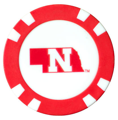 Officially Licensed Nebraska Cornhuskers Poker Chip Ball Marker