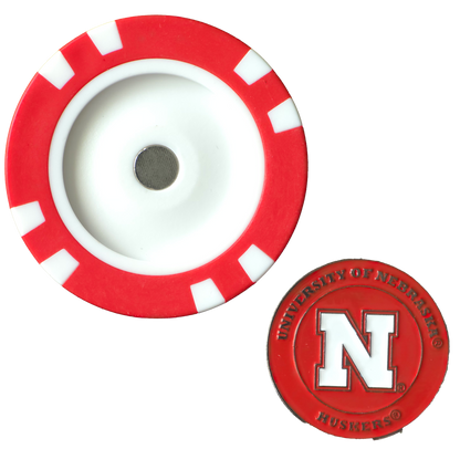 Officially Licensed Nebraska Cornhuskers Poker Chip Ball Marker