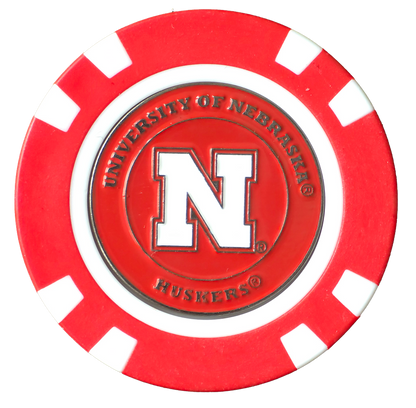 Officially Licensed Nebraska Cornhuskers Poker Chip Ball Marker