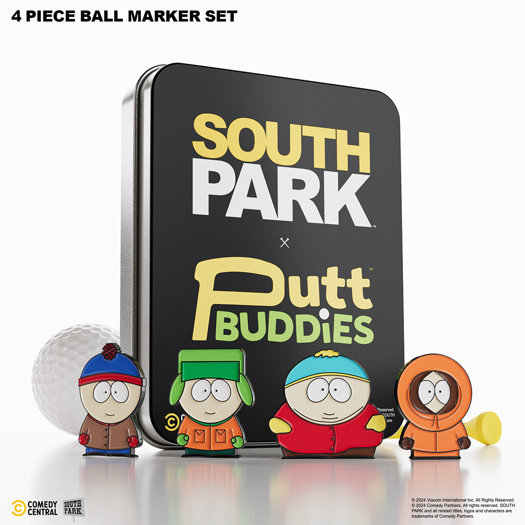 Classic South Park - 4 Piece Ball Marker Set with hat clip (Stan, Kyle, Kenny, Cartman)