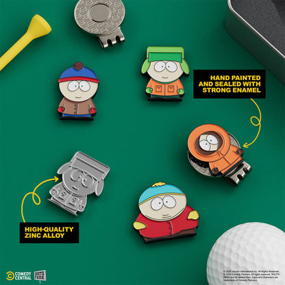 Classic South Park - 4 Piece Ball Marker Set with hat clip (Stan, Kyle, Kenny, Cartman)