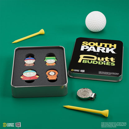 Classic South Park - 4 Piece Ball Marker Set with hat clip (Stan, Kyle, Kenny, Cartman)