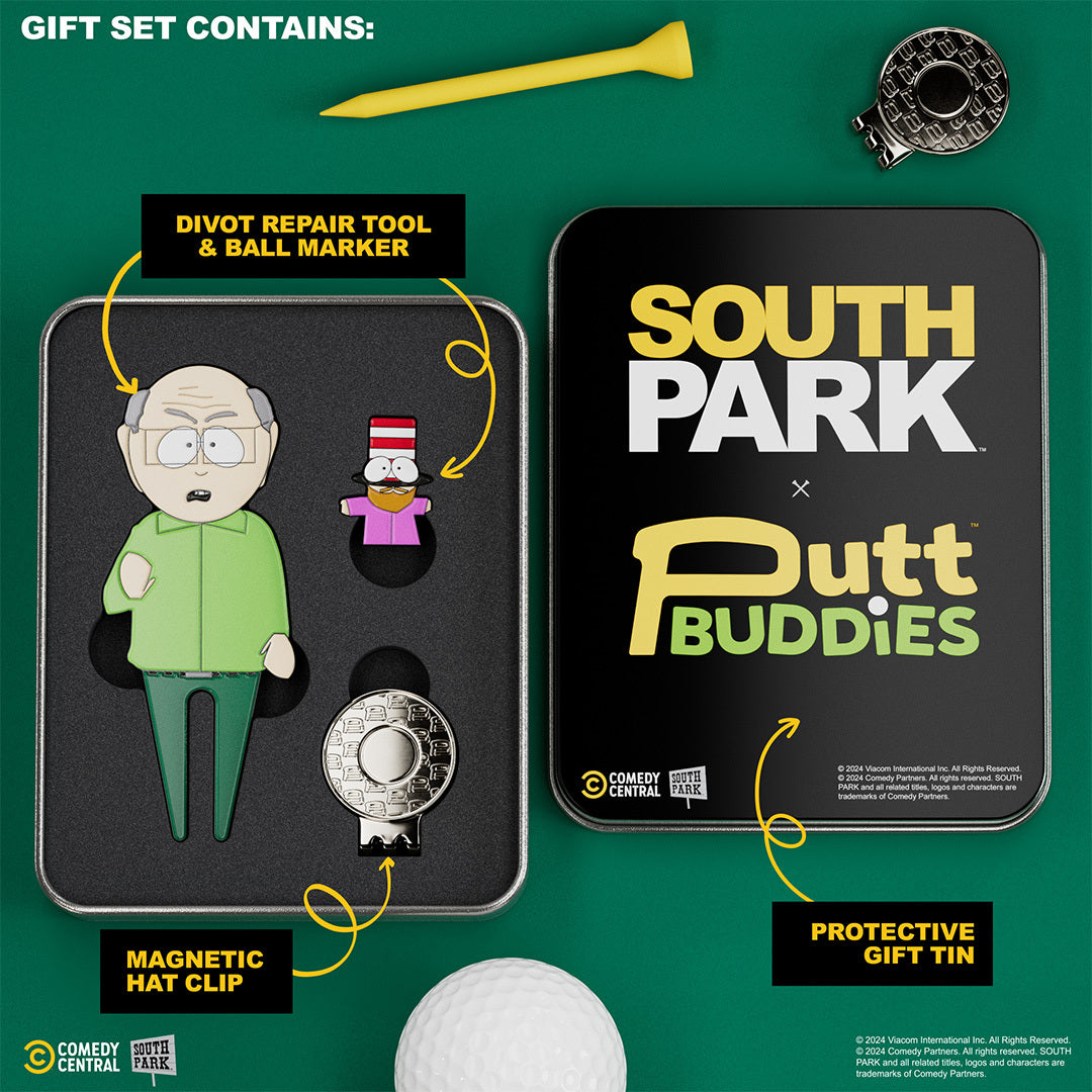 Mr. Garrison Divot Tool with Mr. Hat Ball Marker