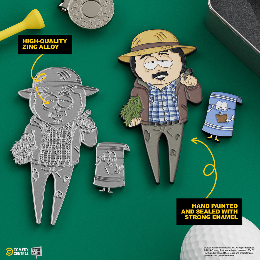 Farmer Randy Divot Tool with Towelie Ball Marker