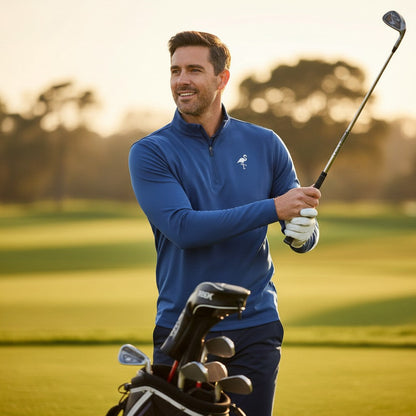Marble Wave Performance Quarter Zip | Lightweight Unisex Moisture-Wicking Golf Pullover