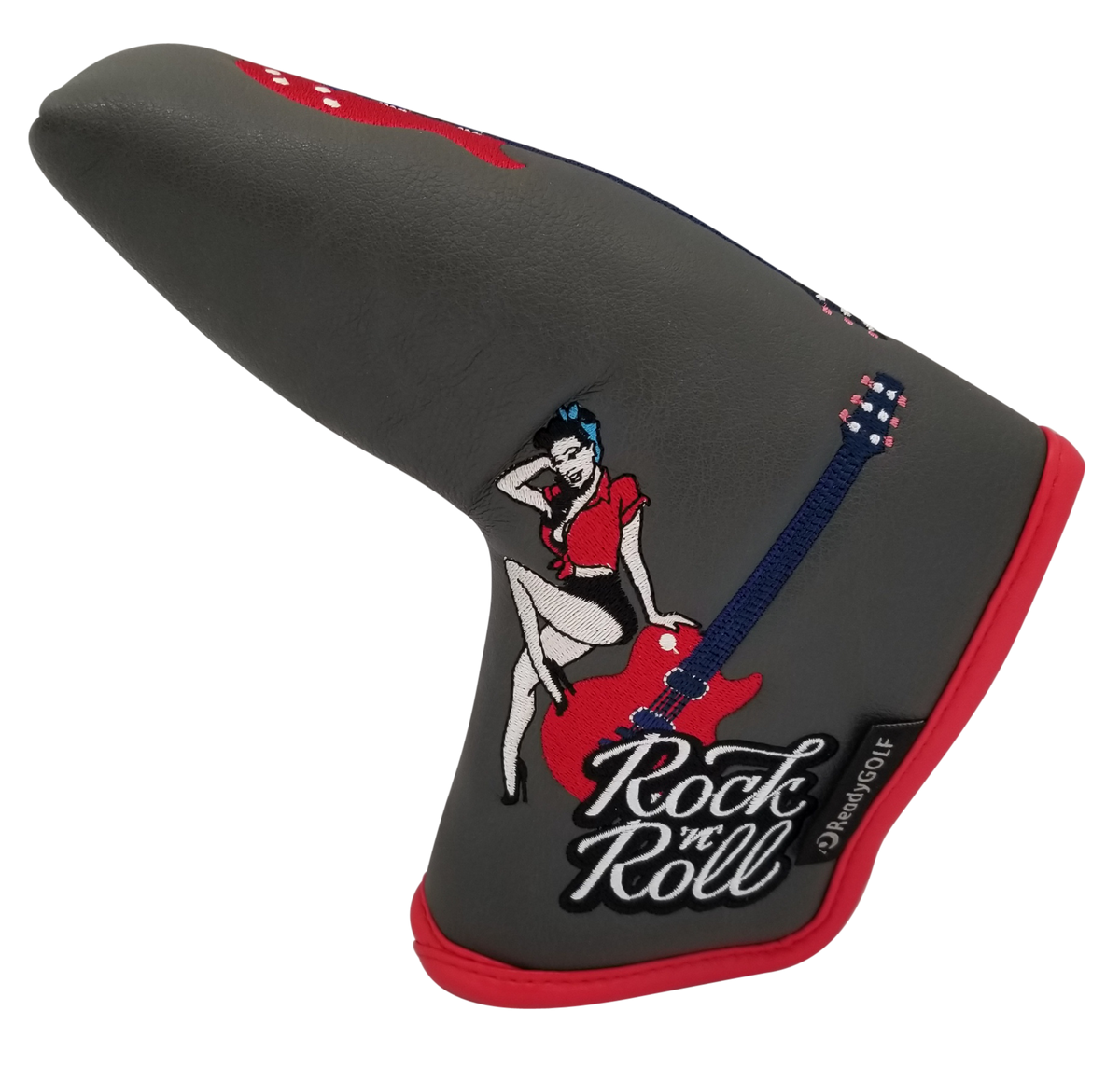 Rock 'N' Roll Embroidered Blade Putter Cover by ReadyGOLF