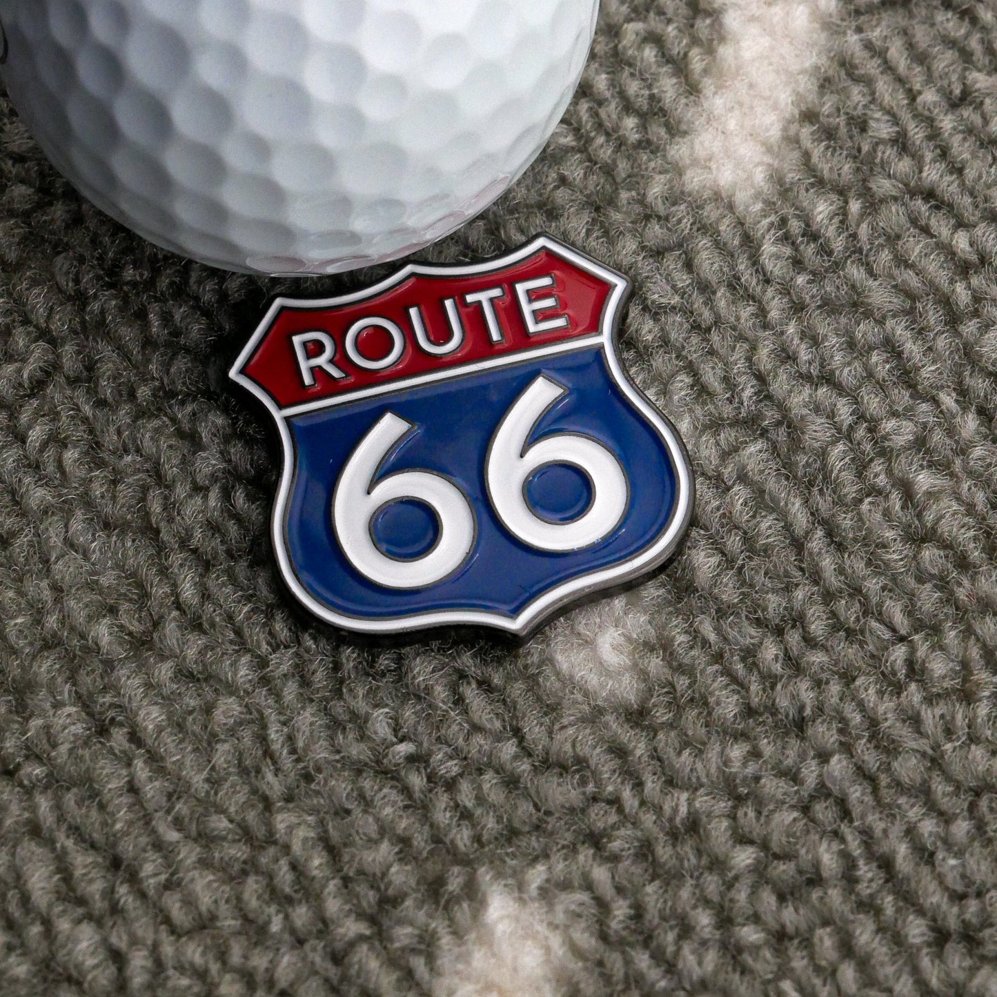 Route 66 Road Sign Ball Marker
