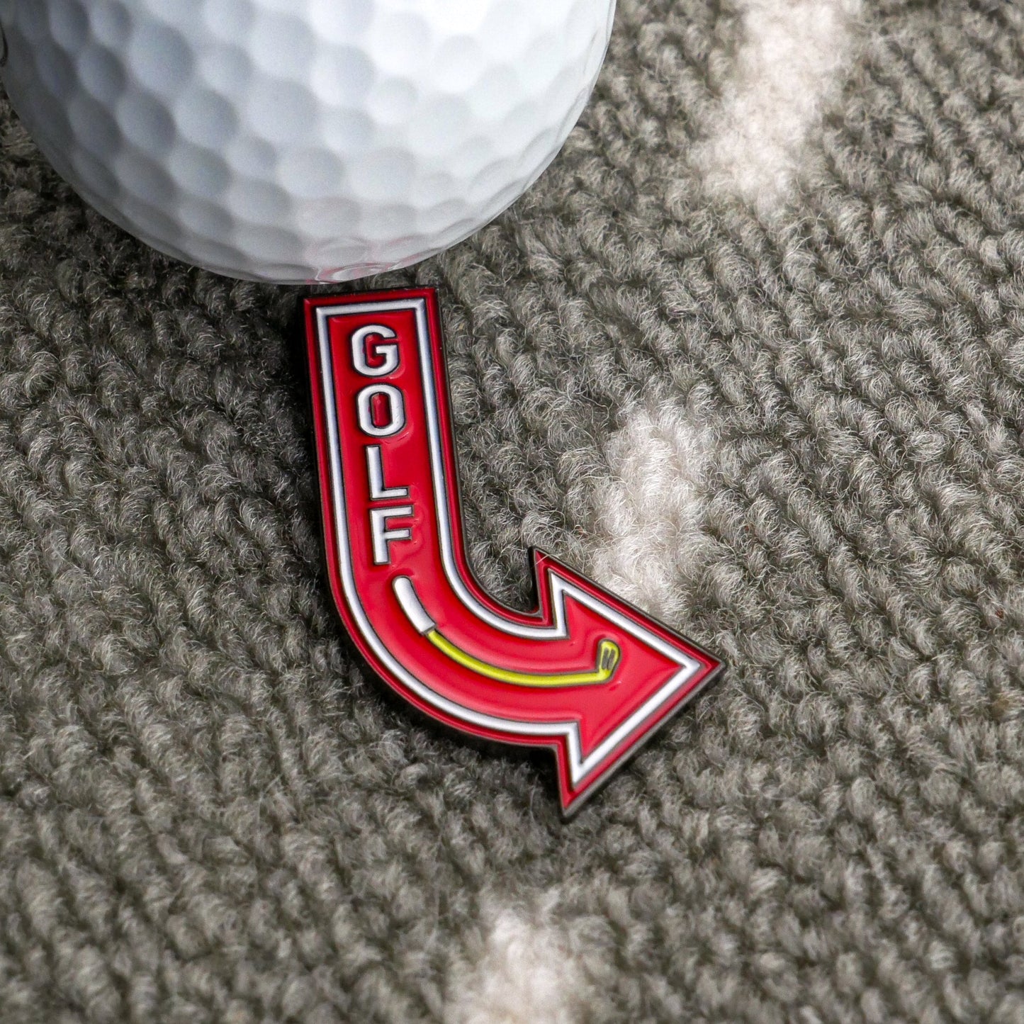 Golf Neon Arrow Sign Ball Marker