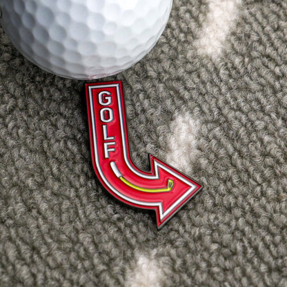 Golf Neon Arrow Sign Ball Marker