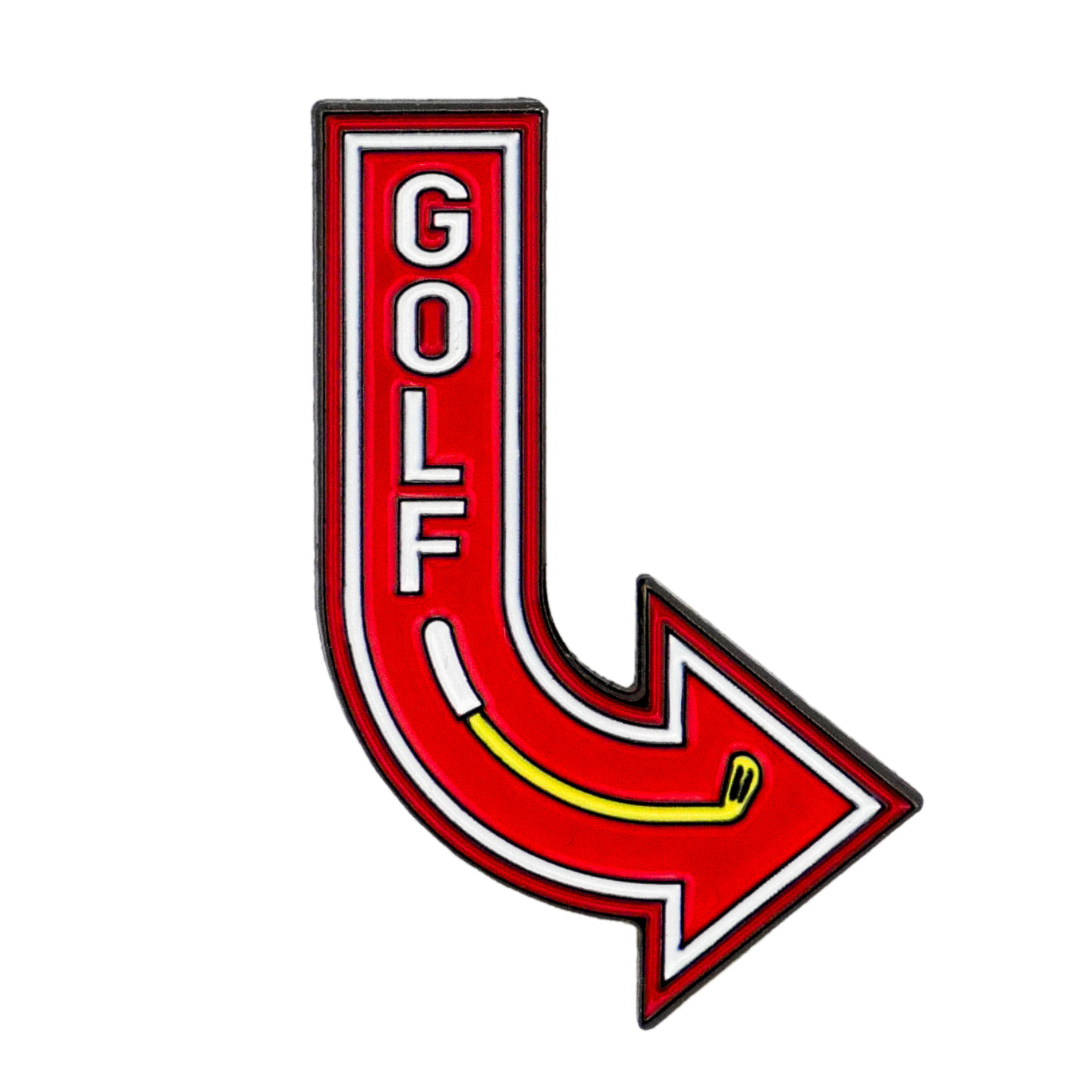 Golf Neon Arrow Sign Ball Marker
