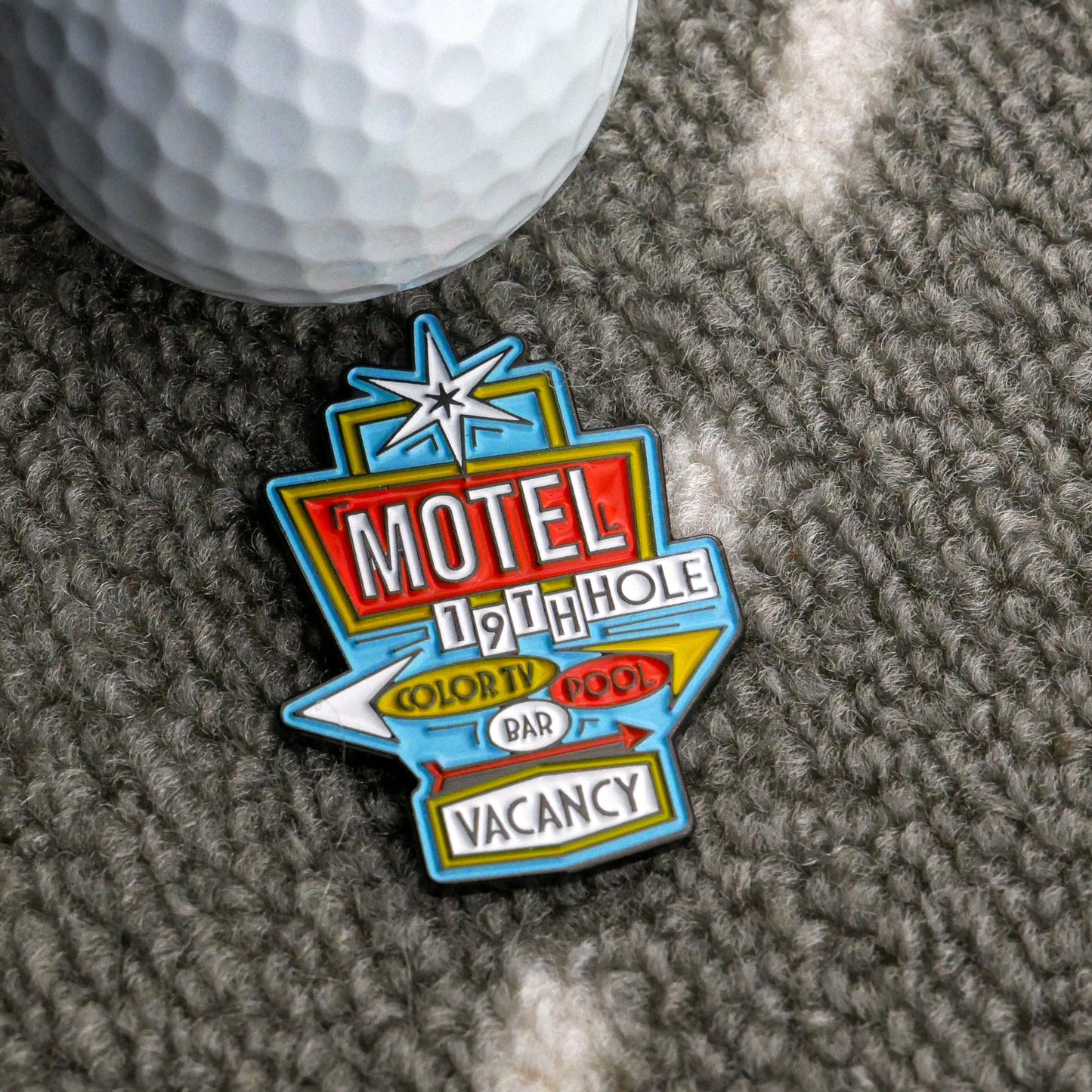 19th Hole Motel Sign Ball Marker