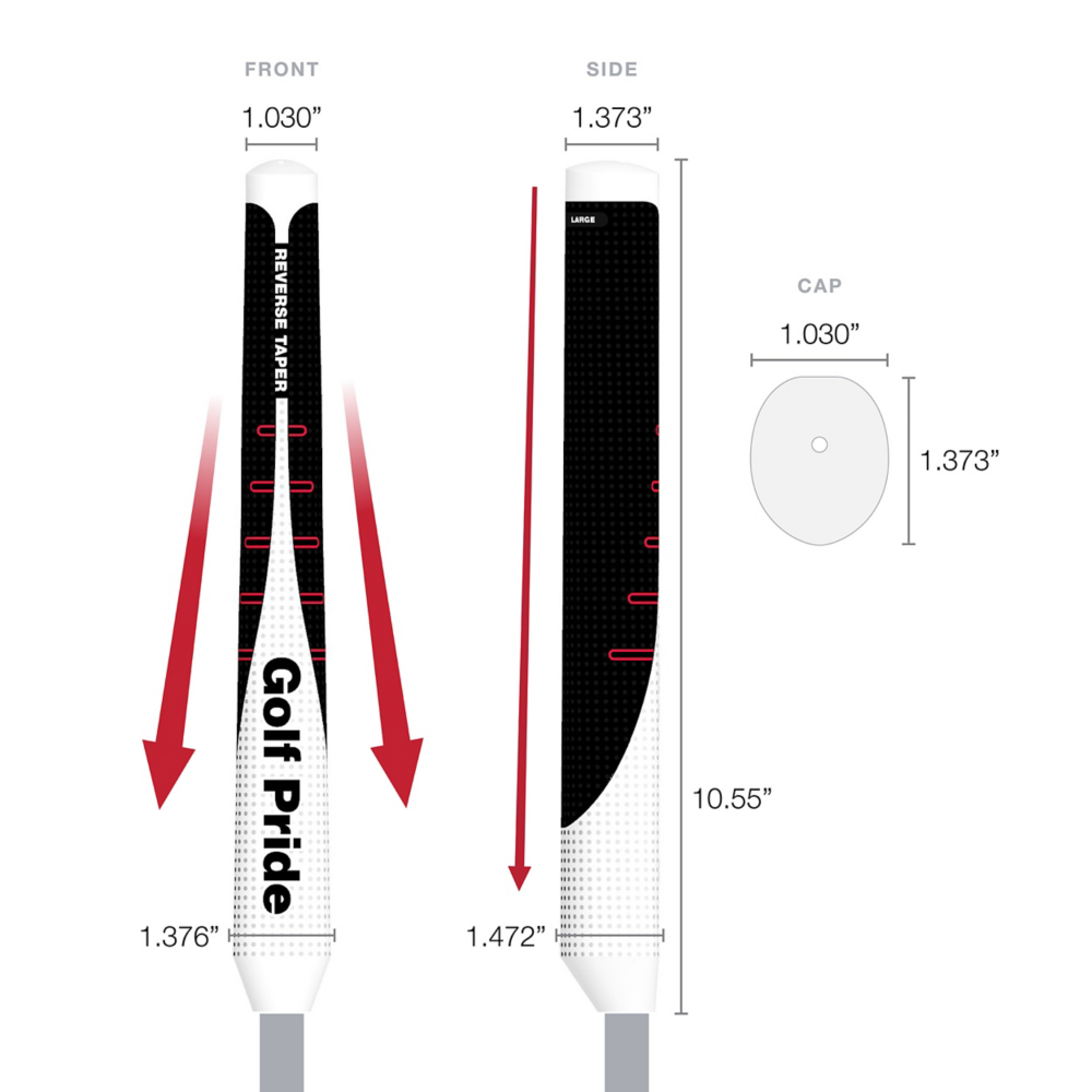 Golf Pride Reverse Taper Flat Putter Grip